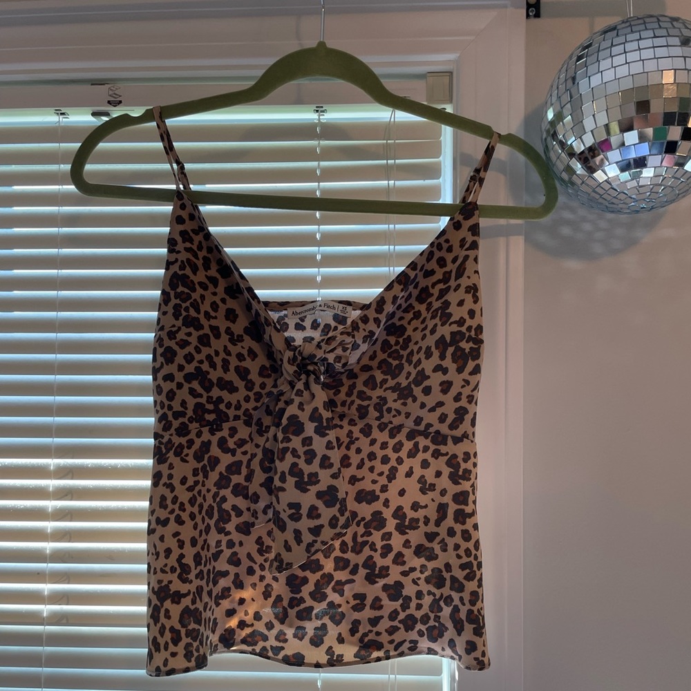 cheetah abercrombie & fitch casual top, size : xs